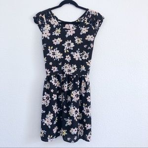 Floral navy blue and pastels Floral summer dress
